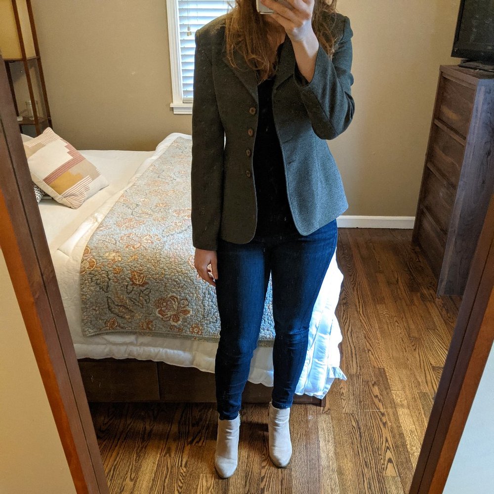 Olive Green Blazer from Paris